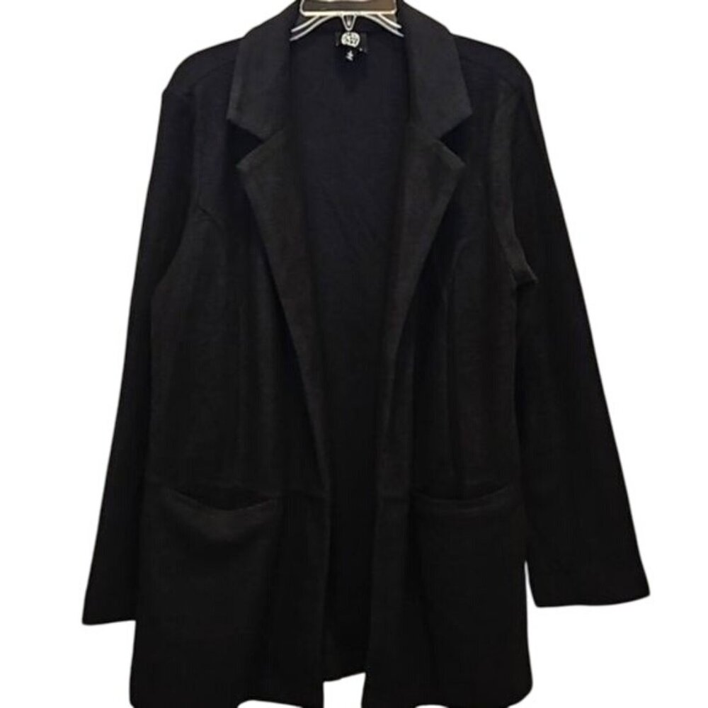 Bobeau Open Front Collared Cardigan Jacket Women's Size Large New